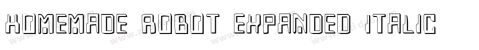 Homemade Robot Expanded Italic字体转换